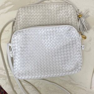 Chic White Woven Crossbody Bag